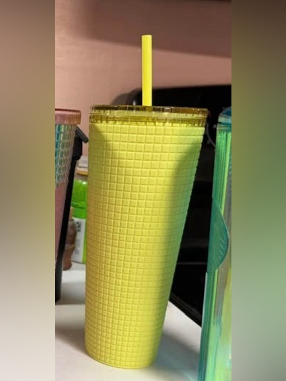 Starbucks Lemongrass Grid Tumbler